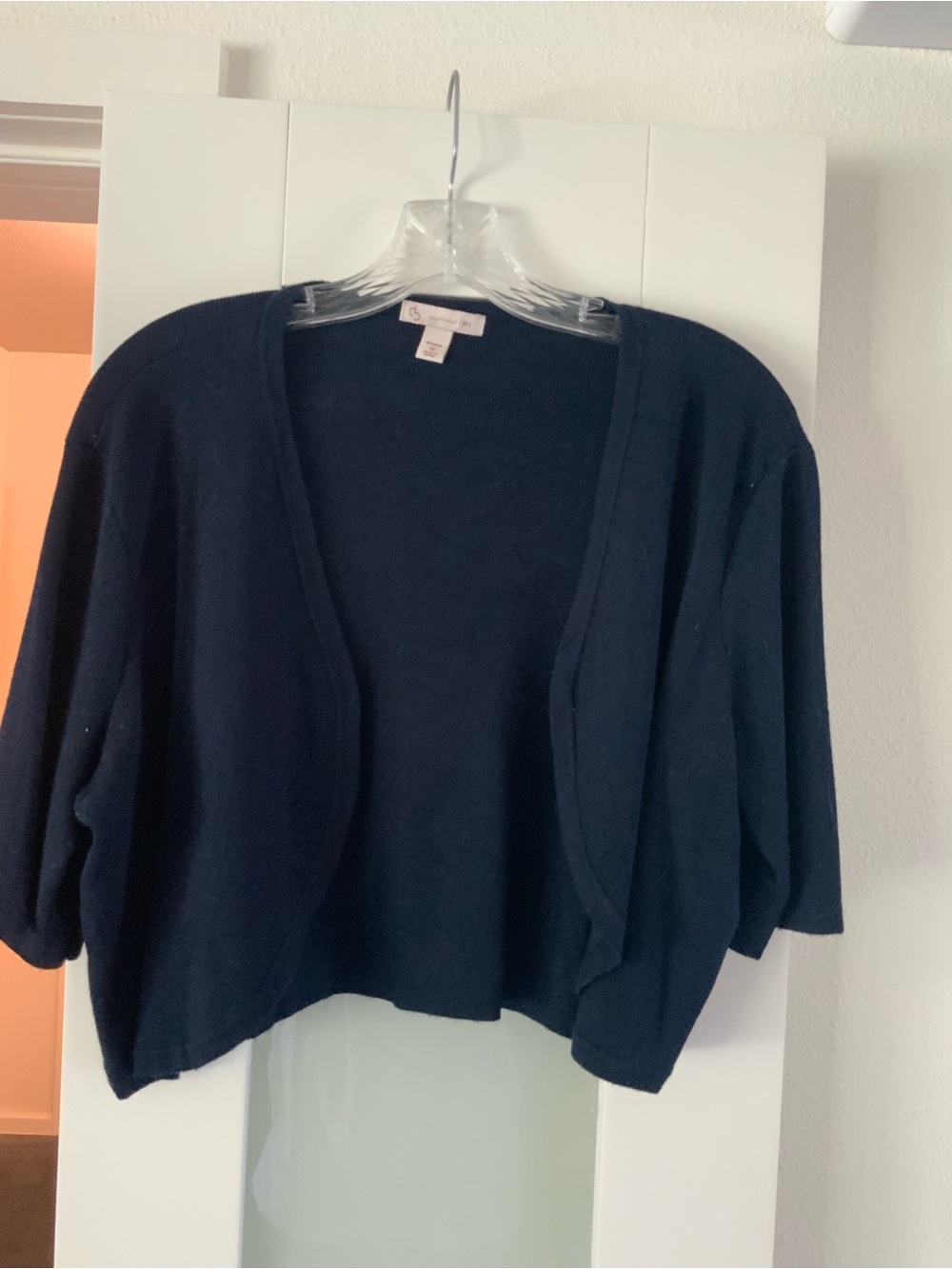 C&C California Navy Open-Front Cropped Cardigan